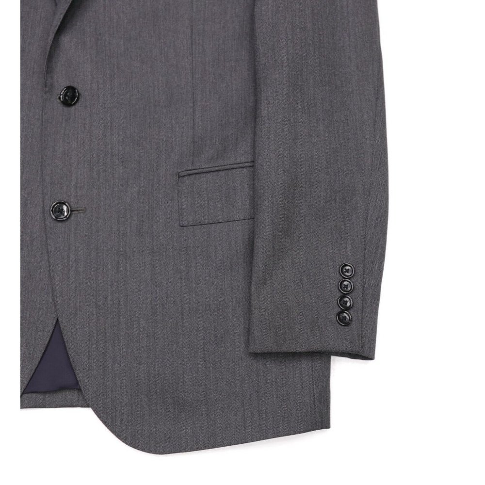 J Crew Ludlow Tollegno 1900 Wool Suit 40L Gray Herringbone 35 X 33 Flat Front - Picture 5 of 14